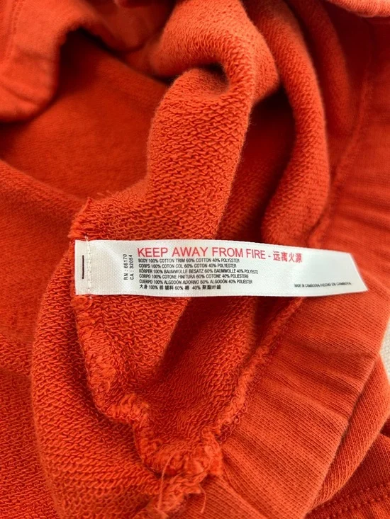 Daily Practice by Anthropologie Robyn Crocheted Hoodie Women's 3X Orange - Picture 13 of 15